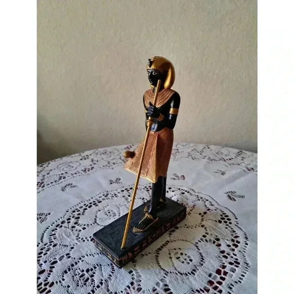 Egyptian Guardian Statue of King Tutankhamun Sculpture By VERONESE 2000 - Picture 2 of 6